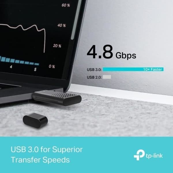 Kraftfull WiFi 6-nyckel AX1800 Mbps - TP-Link Archer TX20U - USB 3.0 Dual Band - 2,4G / 5GHz - MU-MIMO - WPA3 - Windows 11/10