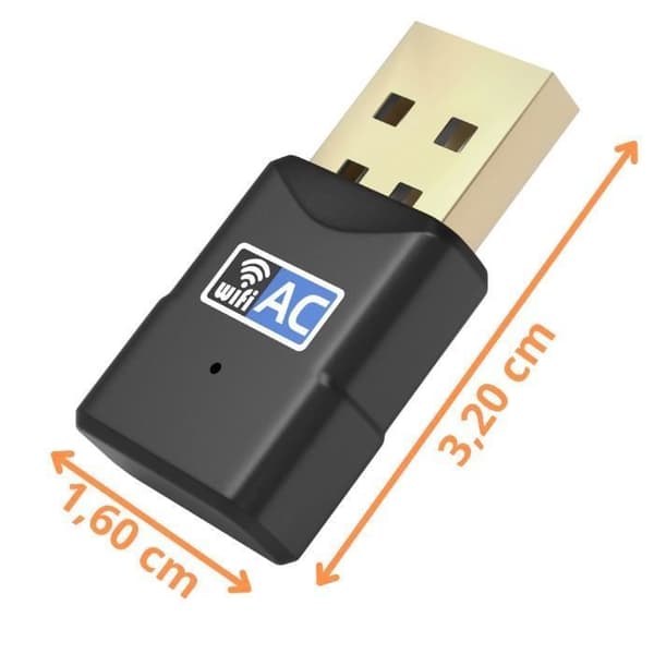 Clé WIFI Dongle USB 600 Mpbs för PC, Dator Kompatibel med Windows 11/10/8.1/8/7/Vista/XP/MacOS Phonillico®