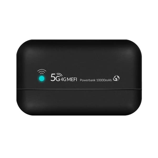 4G/5G Mobil WiFi Router, 10000mAh Powerbank, 150Mbps Hastighet,Svart1