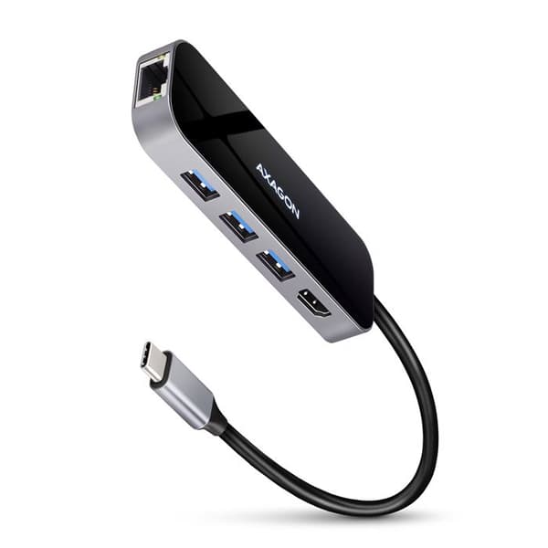 AXAGON-kompatibel HMC-6GL USB-Hub, 3X USB-3.0, 1x RJ-45, 1x HDMI - 8595247906182