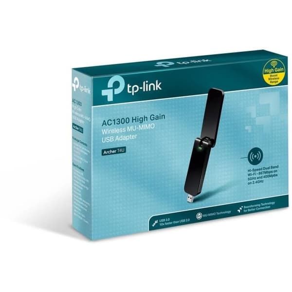 TP-LINK Archer T4U AC Dual Band 1200 Mbps Wi-Fi USB-adapter