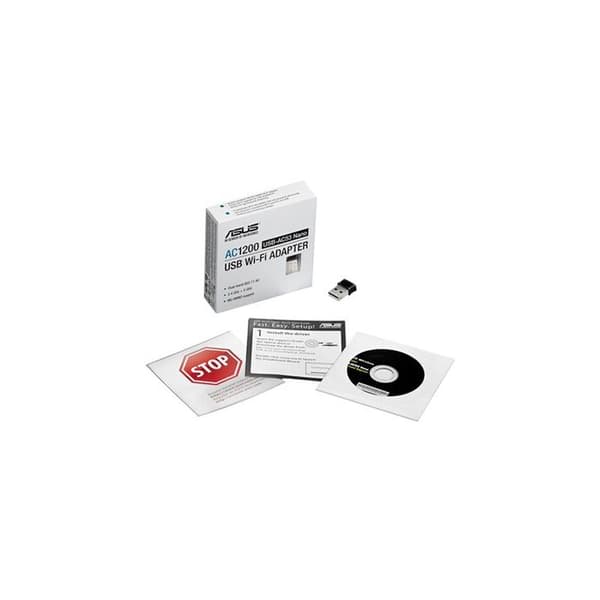 AC1200 Dual-Band USB 2.0 Wi-Fi-adapter/dongel - ASUS - USB-AC53nano - MU-MIMO-teknik - Svart