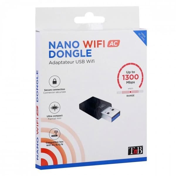 TNB Nano Wi-Fi Nyckel AC 1300 Mbps - svart