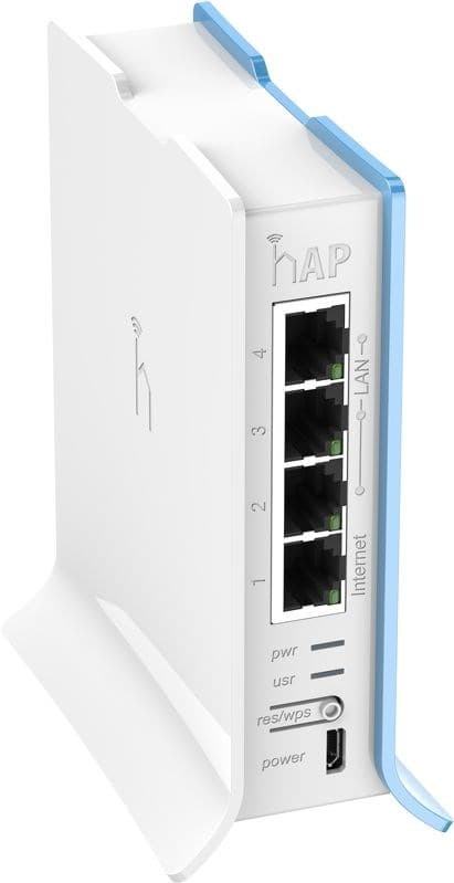 MikroTik | RB941-2nD-TC hAP Lite | Adgangspunkt | 802.11n | 2,4 GHz | 10/100 Mbit/s | Ethernet LAN (RJ-45) porte 4 | MU-MiMO Ja | ja, PoE