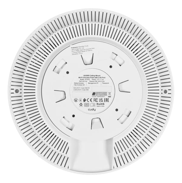 Cudy AP3000 langaton tukiasema 2976 Mbit/s valkoinen Power over Ethernet (PoE)