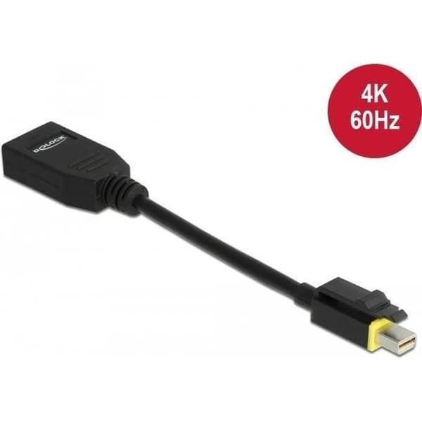 Delock - DisplayPort-adapter - Mini DisplayPort (M) ingerastet till DisplayPort (W) - DisplayPort 1.4 - 15cm -