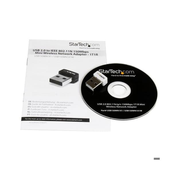 USB WiFi-adapter - STARTECH.COM - USB150WN1X1W - 150 Mbps - 2.4 GHz - Vit سفید Vit