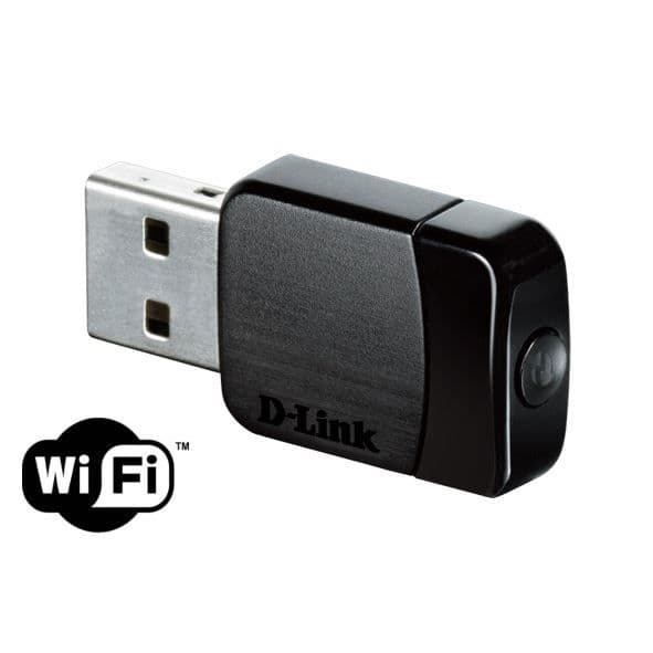 D-LINK Nano USB trådlös AC-dubbelt bandadapter - DWA-171 Svart