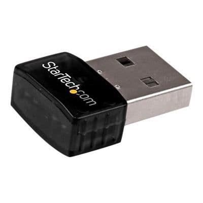 STARTECH Mini USB 2.0-adapter för trådlöst nätverk N 300Mb / s och 2,4 GHz - USB WiFi-nyckel 802.11n - Trådlöst nätverkskort N - Svart