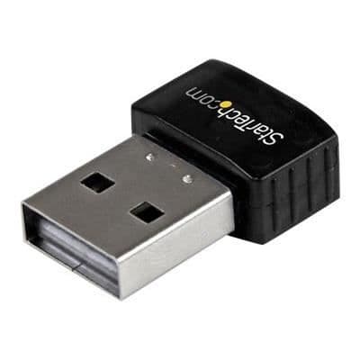 STARTECH Mini USB 2.0-adapter för trådlöst nätverk N 300Mb / s och 2,4 GHz - USB WiFi-nyckel 802.11n - Trådlöst nätverkskort N - Svart Svart