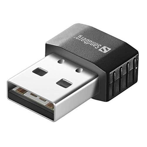 USB WiFi Adapter - SANDBERG - Micro WiFi Dongle 650 Mbit/s - Plug and Play - Drivs av USB-port - Extern Svart