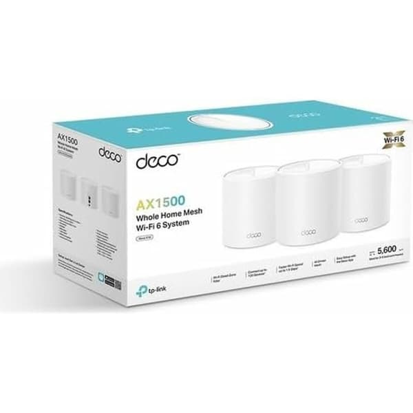 Wi-Fi forstærker + router + access point TP-Link DECO X10(3-PACK) Hvid