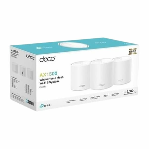 Repeater WiFi + Router + Anslutningspunkt OR: Signalförstärkare WiFi + Router + Anslutningspunkt TP-Link DECO X10(3-PACK) Vit