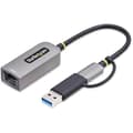 Miniatyrbild 2 av 2: StarTech.com USB-C till Ethernet-adapter med USB-A dongle, 10/100/1000Mbps, USB 3.0 till Ethernet-nätverksadapter