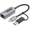 Miniatyrbild 1 av 2: StarTech.com USB-C till Ethernet-adapter med USB-A dongle, 10/100/1000Mbps, USB 3.0 till Ethernet-nätverksadapter