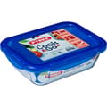Miniatyrbillede 1 af 6: Pyrex Cook &amp; Go Glas Ovn Fad + Låg 24x18x6 cm Transparent/Blå