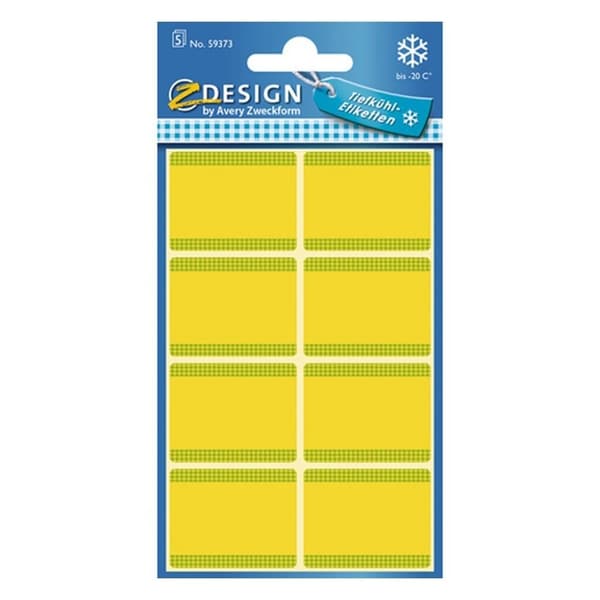 Avery AV-59373 Z-Design fryseetiketter 36x28 mm 40 stk. Gul
