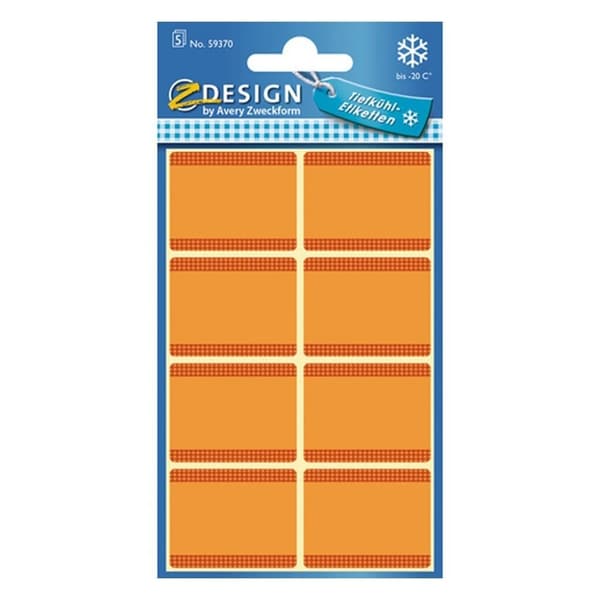 Avery AV-59370 Z-Design Frysetiketter 36x28 mm 40 Styck Orange