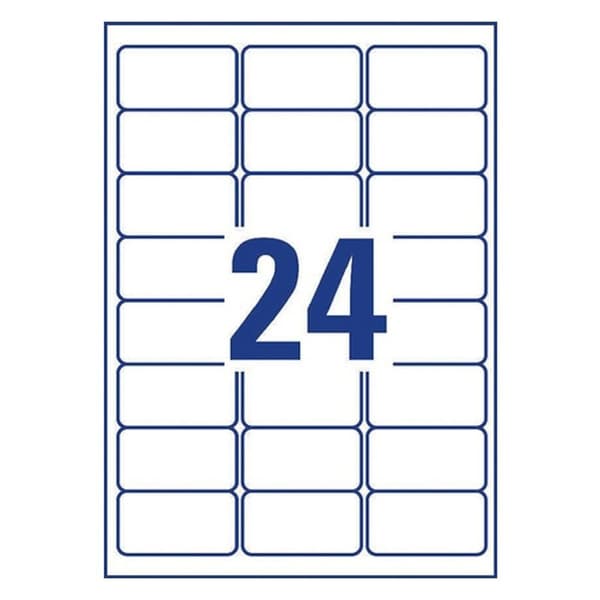 Avery AV-L7970-25 Frysetiketter 63,5x33,9 mm 600 delar Vit