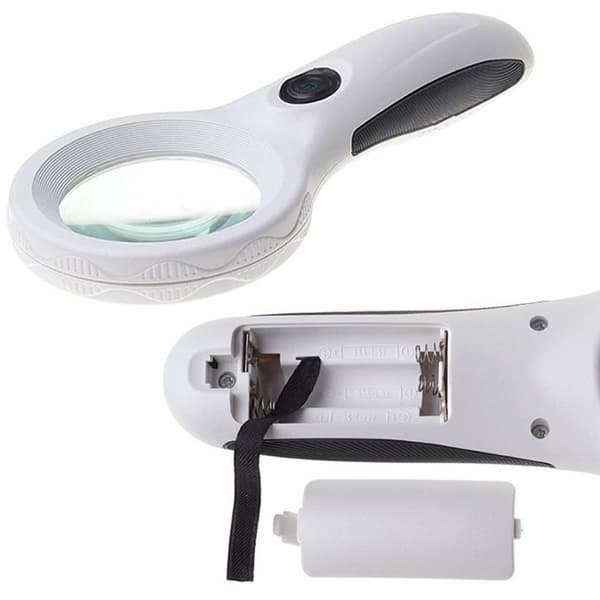 Förstoringsglas 4x med LED Lampa – Perfekt för Läsning och Arbete