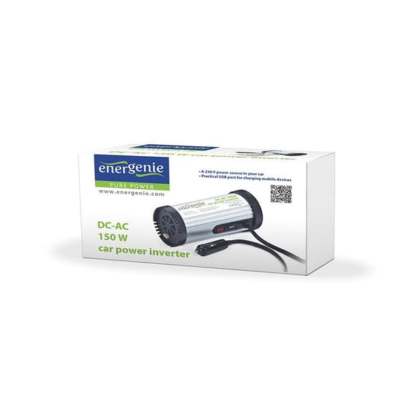 Energi Auto-omvormer 12-230v 150W Svart, Grå
