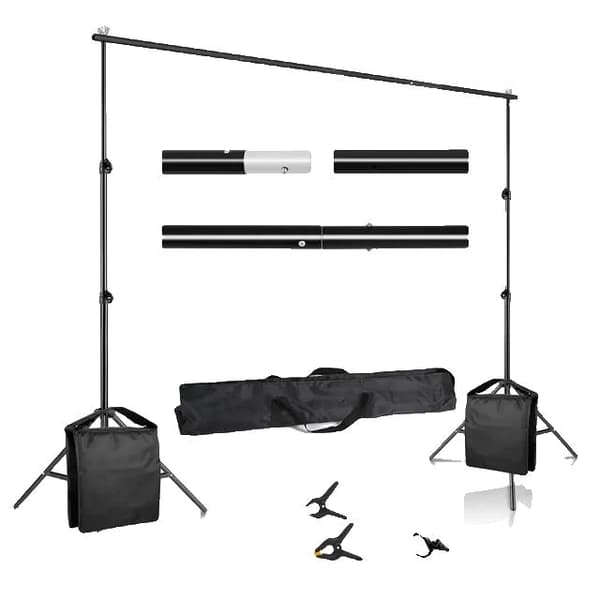 Fotobakgrundstativ, stödsystem, bärbar väska, 2,6x3M, Flexibel Sandsäck