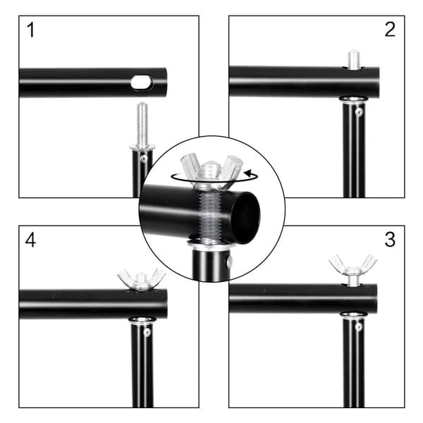 Fotobakgrundstativ, stödsystem, bärbar väska, 2,6x3M, Flexibel Sandsäck