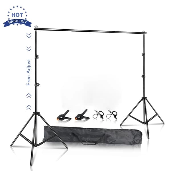 Fotobakgrundstativ, stödsystem, bärbar väska, 2,6x3M, Flexibel Sandsäck