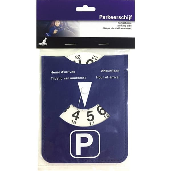 Kangaro Parkeringsskive i blå læderholder