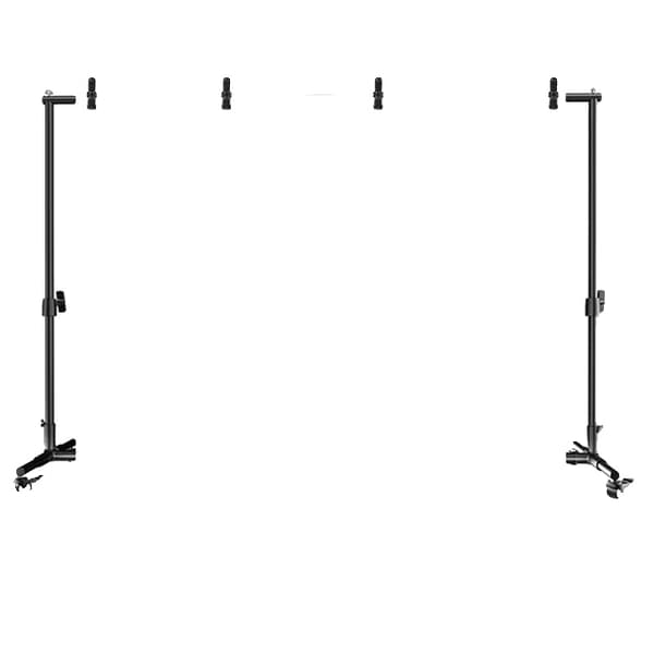 Bakgrundsställning, justerbar storlek, portabel med hjul, 200x200cm, Med vit färg