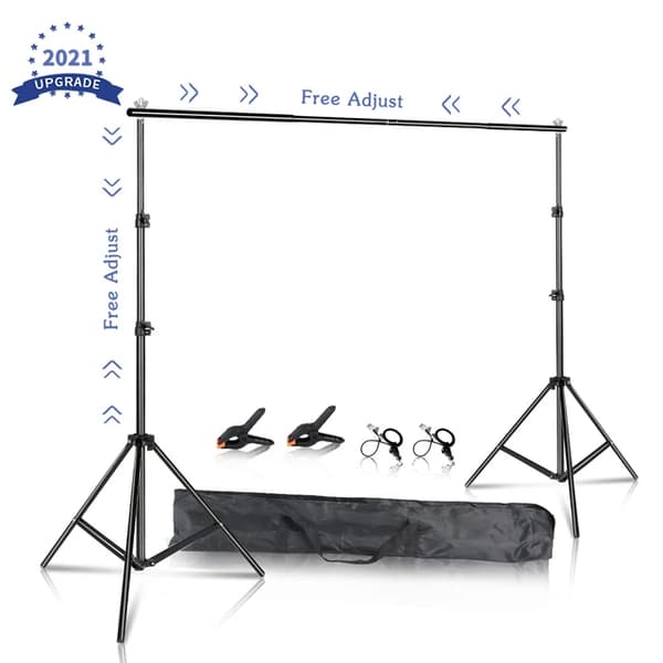 Fotobakgrundstativ, stödsystem, bärbar väska, 2x2M, Ny Flexibel