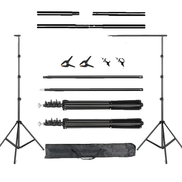 Fotobakgrundstativ, stödsystem, bärbar väska, 2x3M, Flexibel utan Sandsäck