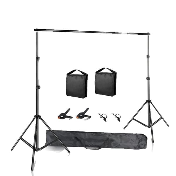 Fotobakgrundstativ, stödsystem, bärbar väska, 2,6x3M, Ny Flexibel Sandsäck