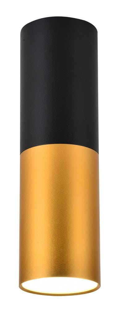 RÖR TAKLAMPA 1X15W GU10 5,8/20 SVART GULD
