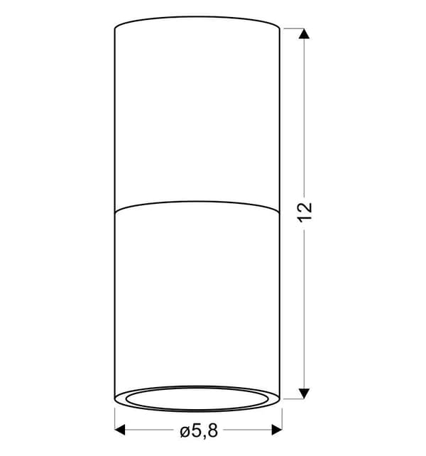 RØR LOFTSLAMPE 1X50W GU10 TRÆ + HVID DIA. 5,8 cm