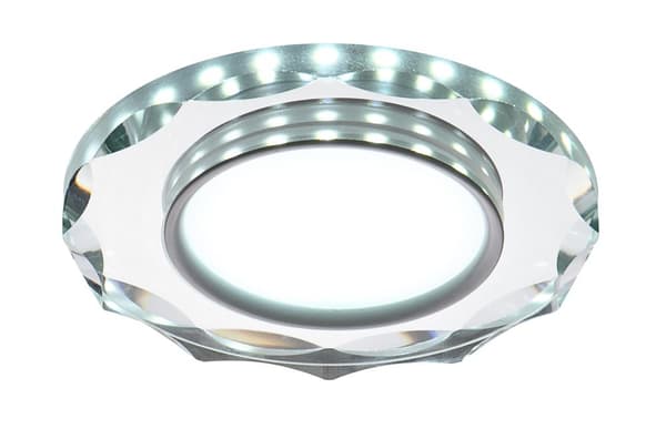 SSP-25 CH/TR+WH 8W LED 230V RING LED VIT takögla taklampa RUNDSKIPAD TRANSPARENT GLAS