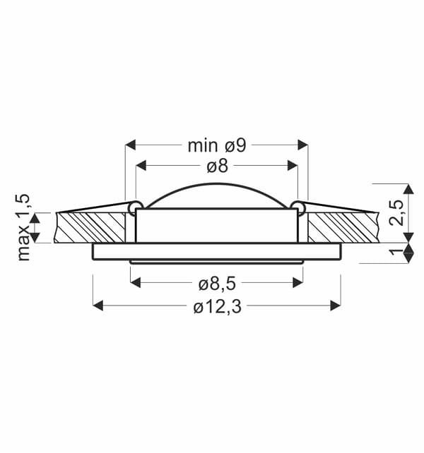 SSP-27 AL/TR TAKLAMPA SILVER 2X5W LED 4000K SPEGELAMPA