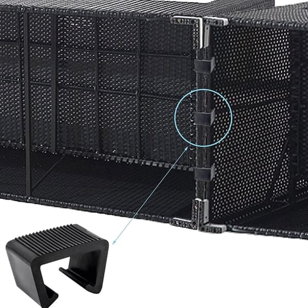 8st Wicker Furniture Clip Väderbeständig Bra Elasticitet Plast Förhindra rörelse Rotting soffklämma för uteplats