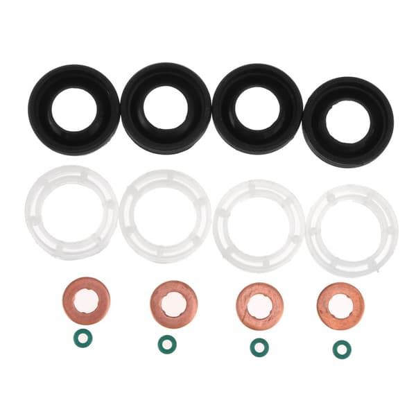 16x brændstofinjektortætning+beskytter+vasker+O-RING Kit til PEUGEOT 207 307 407 EKSPERT PARTNER 1.6 HDI 2004