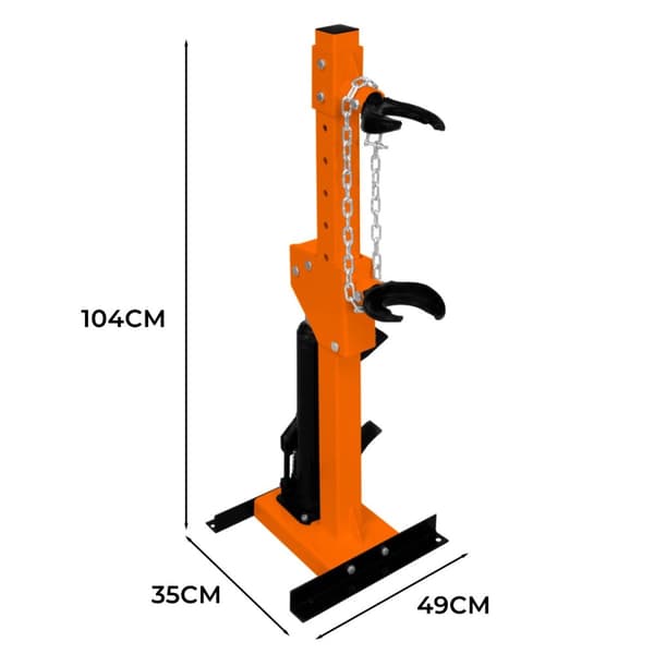 Hydraulic Coil Spring Compressor Strut Tool 3 Ton Tonne 3000KG Load Capacity 8 Height Adjustable Levels Foot Pedal Powder Coated Steel