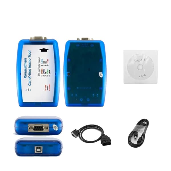 Renault Can K-line Immo Tool, EEPROM-luku- ja kirjoitustuki, OBD2-autoprogrammoija, Punainen