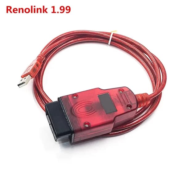Renolink V199, OBDII ECU -avainohjelmoija, USB-diagnostiikkaliitäntäkaapeli, Renolink V199