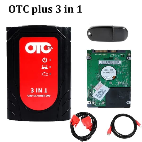 OTC Plus 3 I 1 Skanner, Diagnostisk Programmeringsverktyg, Kompatibilitet med Toyota Nissan/Vol, OTC med HDD