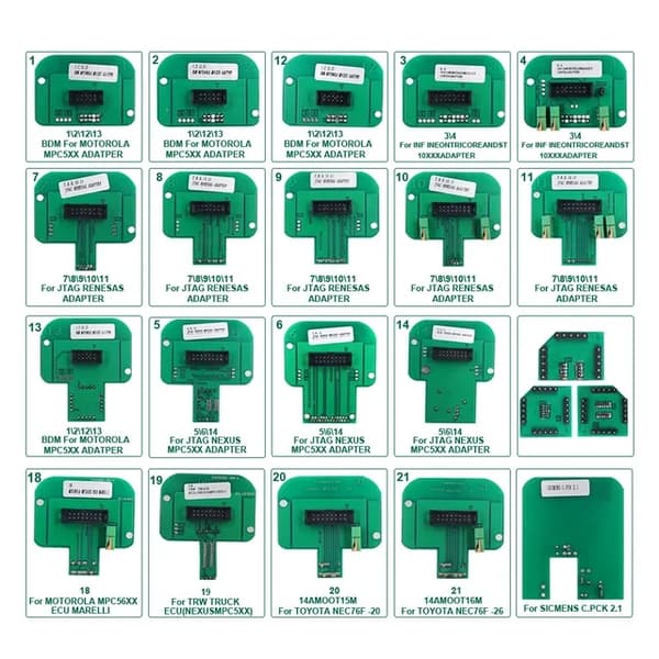OBD2 Diagnostisk Værktøj, Ubegrænset Kess V5017, EU RØD PCB, 22PCS Adaptere