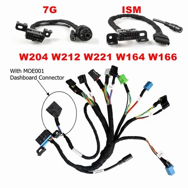 BENZ EIS/ESL Kabel, Dashboard-forbindelseskompatibilitet, Fungerer med VVDI MB BGA-værktøj., MOE001 7G ISM