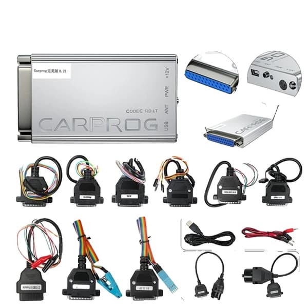 Carprog-ohjelmoija, täydelliset adapterit, autokorjaustyökalu, Carprog V1377 Carprog V8.21