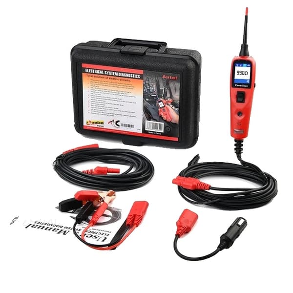 Auton sähköpiirin tester, neljä työtilaa, auton järjestelmän diagnostiikka, PowerScan PS100, englanti