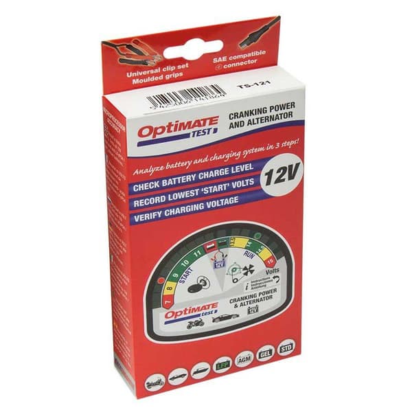 Optimate Akun Tilan Ilmaisin Testmate Mini Ts-120-n Hopeinen