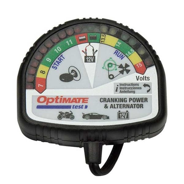 Optimate Akun Tilan Ilmaisin Testmate Mini Ts-120-n Hopeinen