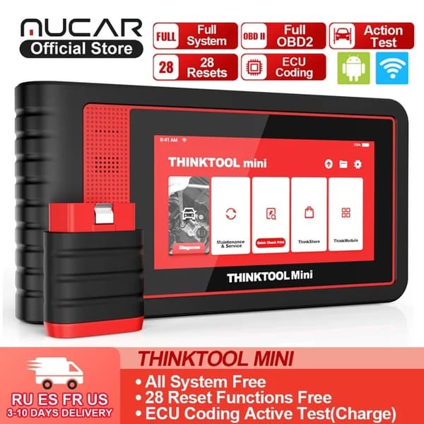 Auton diagnoosityökalut, elinikäiset ilmaiset nollaukset, täysi OBD2-skanneri, THINKTOOL MINI